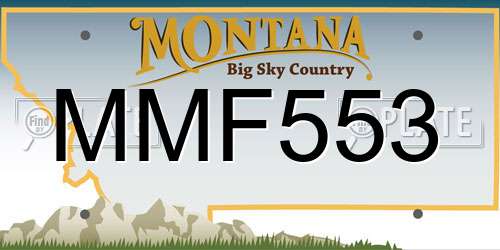 MMF553 Montana License Plate