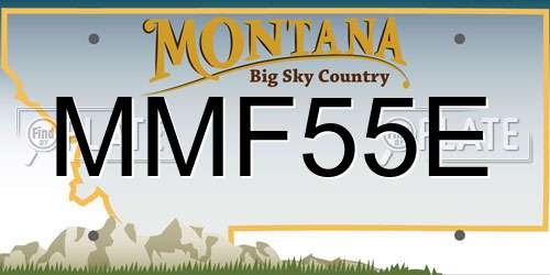 MMF55E Montana License Plate