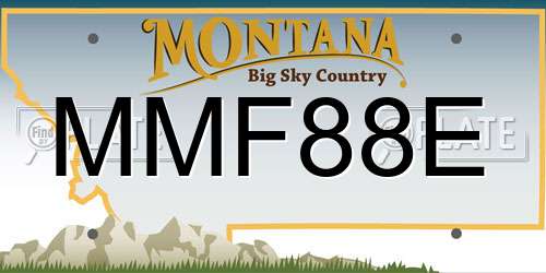 MMF88E Montana License Plate