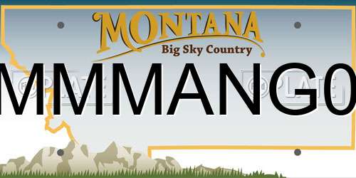 MMMANG0 Montana License Plate