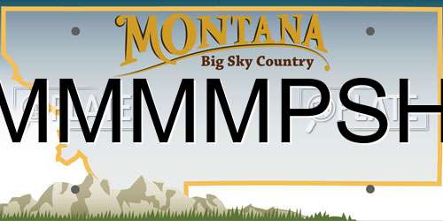 MMMMPSH Montana License Plate