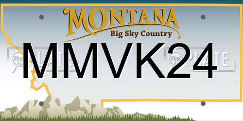 MMVK24 Montana License Plate