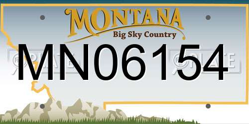 MN06154 Montana License Plate