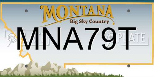 MNA79T Montana License Plate