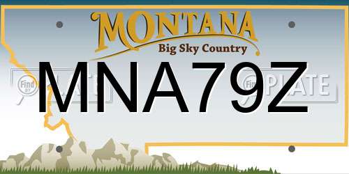 MNA79Z Montana License Plate