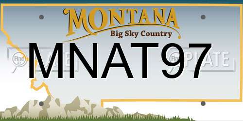 MNAT97 Montana License Plate