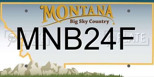 MNB24F Montana License Plate