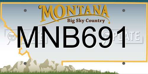 MNB691 Montana License Plate