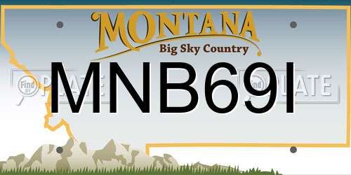 MNB69I Montana License Plate