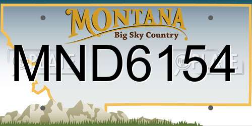 MND6154 Montana License Plate