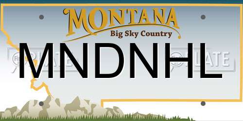 MNDNHL Montana License Plate
