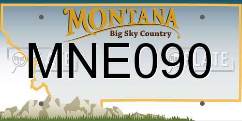 MNE090 Montana License Plate
