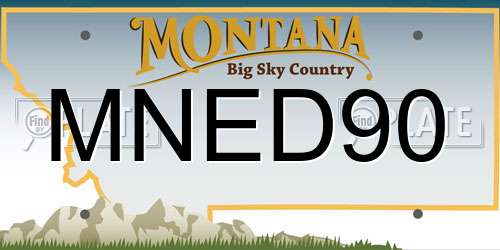 MNED90 Montana License Plate