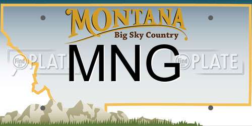 MNG Montana License Plate