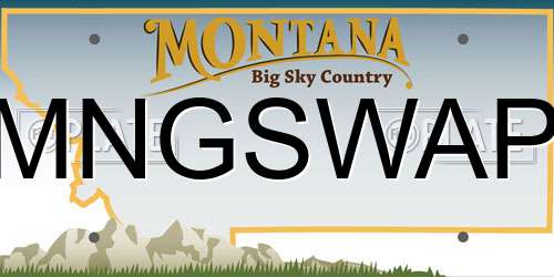 MNGSWAP Montana License Plate