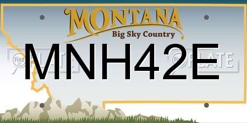 MNH42E Montana License Plate