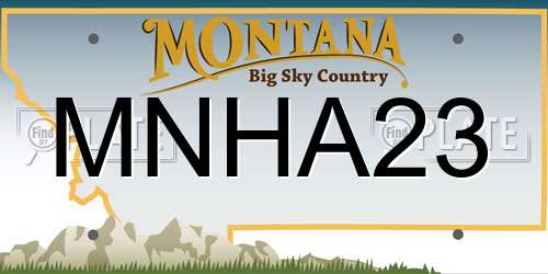 MNHA23 Montana License Plate