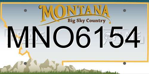 MNO6154 Montana License Plate