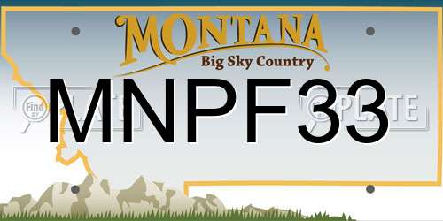 MNPF33 Montana License Plate