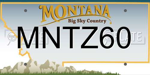 MNTZ60 Montana License Plate