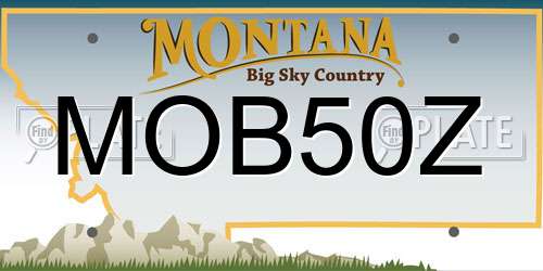 MOB50Z Montana License Plate