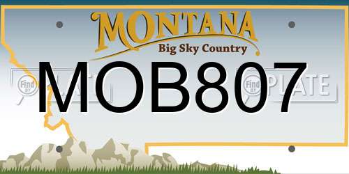 MOB807 Montana License Plate