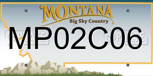 MP02C06 Montana License Plate