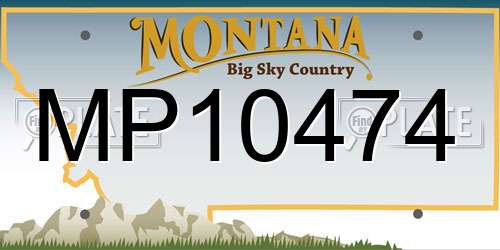 MP10474 Montana License Plate