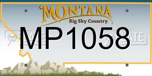 MP1058 Montana License Plate