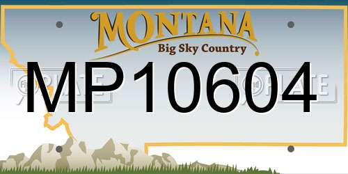 MP10604 Montana License Plate