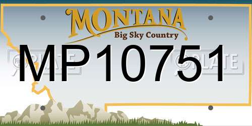 MP10751 Montana License Plate
