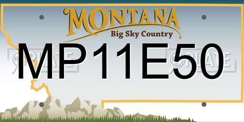 MP11E50 Montana License Plate