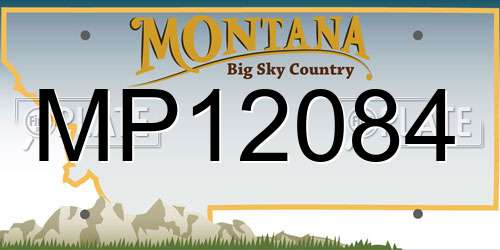 MP12084 Montana License Plate