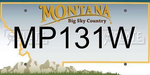 MP131W Montana License Plate