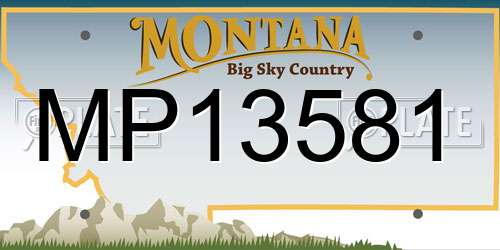 MP13581 Montana License Plate