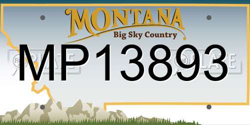 MP13893 Montana License Plate