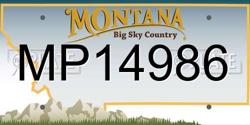 MP14986 Montana License Plate