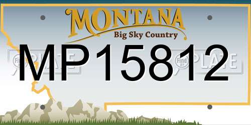 MP15812 Montana License Plate