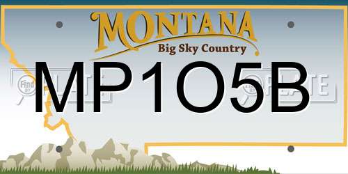 MP1O5B Montana License Plate