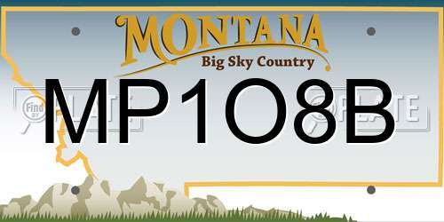 MP1O8B Montana License Plate