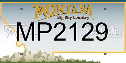 MP2129 Montana License Plate