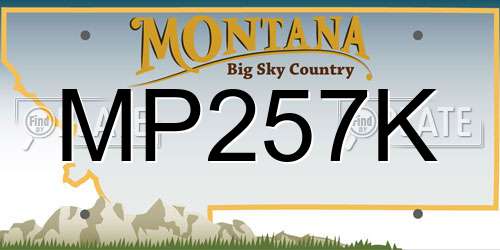 MP257K Montana License Plate
