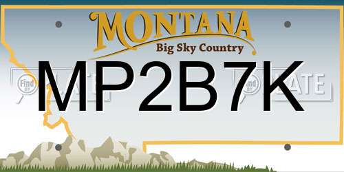 MP2B7K Montana License Plate