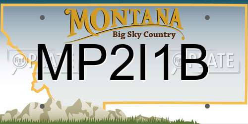 MP2I1B Montana License Plate
