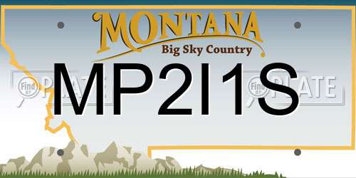 MP2I1S Montana License Plate