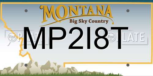 MP2I8T Montana License Plate