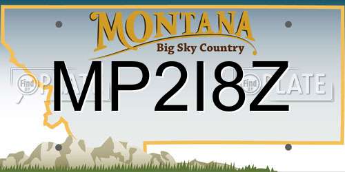 MP2I8Z Montana License Plate
