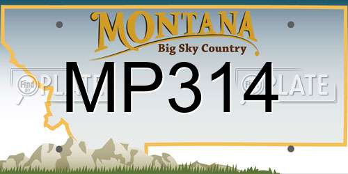MP314 Montana License Plate