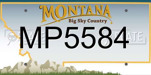 MP5584 Montana License Plate