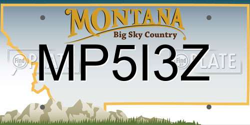 MP5I3Z Montana License Plate